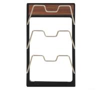 Estante de almacenamiento de cocina montado en la pared para palillos, tapas, cucharas, cuchillos, condimentos, organizador multicapa de madera de nogal con ventosa, sin pinchazos