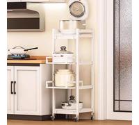 Estante de almacenamiento de cocina multicapa ajustable, estante deslizante de aluminio, altura ajustable para ahorrar espacio en la cocina, diseño (55 x 40 x 115,5 cm)