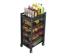 Estante de almacenamiento de cocina para vegetales de múltiples capas, suministros para el hogar, estantes de almacenamiento multifuncionales completos de suelo a techo (color: 4 capas) (5 capas)