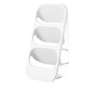 Estante de almacenamiento de cubiertos de 3 capas para utensilios de cocina, organizador vertical con compartimentos inclinados para un fácil acceso y drenaje (el libro blanco)