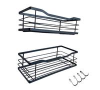 Estante de almacenamiento de ducha, estantes de pared adhesivos para accesorios de baño, soluciones de ahorro de espacio para el hogar, cocina y apartamento, y diseño elegante