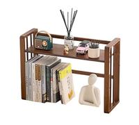 Estante de almacenamiento de escritorio de bambú natural, ajustable, multiusos for cocina, oficina y baño, ideal for especias, libros y cosméticos.(Brown1,66cm)