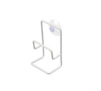 Estante de almacenamiento de esponja montado en el fregadero con agujeros de drenaje y base de succión fuerte para un uso diario fiable en la cocina o el baño (blanco)