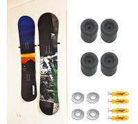 Estante de almacenamiento de esquí/snowboard, estante flotante para colgar - Diseño invisible - Sujeta 2 tablas de snowboard - Tornillos y arandela incluidos, protege la tabla de nieve