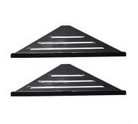 Estante de almacenamiento de esquina de acero inoxidable de 2 piezas para mamparas de ducha para paredes de baño o encimeras de cocina con patrón de corte apto para drenaje