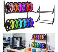 Estante de almacenamiento de filamentos de impresión 3D de doble capa, estante de consumibles montado en la pared, utilizado para almacenar materiales de impresión 3D, 43 x 21 x 40 cm