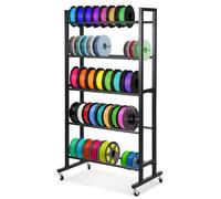 Estante de almacenamiento de filamentos para impresora 3D, estantes de almacenamiento resistentes de 5 capas para filamentos de impresión 3D, soporte de carrete de filamento rodante para ABS/PLA/TPU