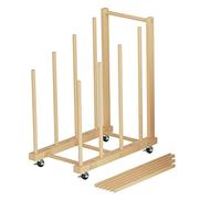 Estante de almacenamiento de lona, soporte de madera de larga duración, estante de exhibición de lona, para el hogar, escuela, aula, preescolar, estudio, artista, maestro, niños, obras de arte, papel