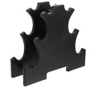 Estante de Almacenamiento de Mancuernas de Plástico, Negro, Multilayer | Soporte Vertical de Varias Capas, Acceso Fácil, Esquinas Suaves, Capacidad Estable, para Guardar Equipo