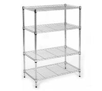 Estante de almacenamiento de metal ajustable resistente - Estante de alambre de acero inoxidable de 4 niveles para nizing, versátil unidad de almacenamiento de pie, perfecta para el hogar, cocina