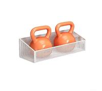 Estante de almacenamiento de metal de 2 niveles para instalar sobre el inodoro, diseño de estante abierto con marco de hierro, acabado de pintura para hornear para resistencia a la humedad (blanco)