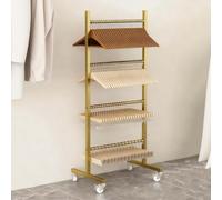 Estante de almacenamiento de metal portátil con ruedas, organizador de pie de varios niveles para un fácil acceso y visualización