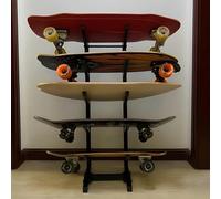 Estante de almacenamiento de metal resistente para tablas de snowboard, exhibición independiente para esquís, patinetas y scooters, organizador duradero de tablas de muestra para el hogar y el garaje