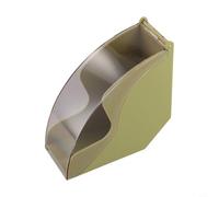 Estante de almacenamiento de papel para filtro de café con cubierta acrílica transparente para filtros en forma de cono y abanico, 5.25 x 4.92 x 2.85 pulgadas, cocina (verde)