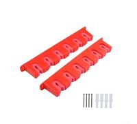 Estante de almacenamiento de pesca montado en la pared con capacidad para 6 cañas con marco ABS resistente y protección acolchada de EVA (rojo)