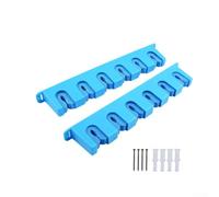 Estante de almacenamiento de pesca montado en la pared con capacidad para 6 cañas con marco ABS resistente y protección acolchada de EVA (azul)
