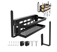 Estante de almacenamiento de planchas - Jardín barbacoa titular especias - Barbacoa Cocinar Organizador - Para Palear Toallas Accesorios Hierbas Botellas de Aceite Espátulas Jardín Barbacoa Parrilla