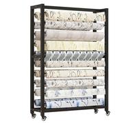 Estante de almacenamiento de rollo de tela resistente, organizador móvil para vinilo, cuero, películas de ventana y pantallas de papel tapiz