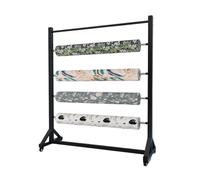 Estante de almacenamiento de rollos de tela de 4 capas, carrito con ruedas para carretes de vinilo, para rollos de tela para películas de ventanas de coche, con capacidad de 200 kg (160 x 150 x