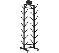 Estante de almacenamiento de suelo para gimnasio y esterilla de yoga con ruedas, soporte de rodillo de espuma para organización del hogar y estudio