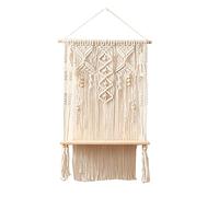 Estante de almacenamiento de tapices tejido a mano, estantes de madera para bodas, fiestas, dormitorios, decoración del hogar, estante para colgar en la pared
