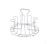 Estante de almacenamiento de tazas de acero inoxidable, elegante soporte de secado de vidrio al revés para organización y decoración de cocina (8 bits-S)