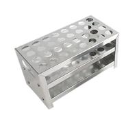 Estante de almacenamiento de tubos de aleación de aluminio apilable, soporte de tubo de centrífuga profesional para laboratorios de química, estante de centrífuga de investigación científica