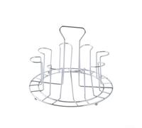 Estante de almacenamiento de vasos de acero inoxidable de alta calidad, secadora eficiente boca abajo con 6 u 8 posiciones, organizador de cocina moderno para cristalería (8 bits-S)