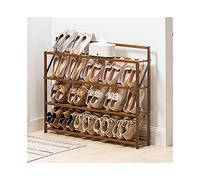 Estante de almacenamiento de zapatos ultrafino, estante independiente para zapatero/nogal/50 x 17 x 78,5 cm