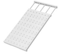Estante de almacenamiento extensible de tensión para armario, estante de almacenamiento de metal ajustable, para armario, cocina, dormitorio (longitud: 30-40 cm, ancho: 35 cm)