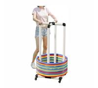 Estante De Almacenamiento For Círculos Fitness Con Ruedas, Soporte Plástico For Gimnasio, Organizador Ligero For Gimnasia, Capacidad For 30-35 Piezas For La Escuela Y El Hogar(Compatible Diam 55cm)