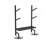 Estante De Almacenamiento For Esterilla Yoga Montado En La Pared, Soporte For For Colgar Con Gancho Inferior, 3/4/5/6/7 Niveles, Capacidad Carga 100 Kg For Gimnasio Casa(70x50x15cm)