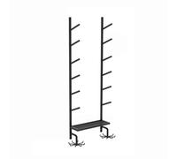 Estante De Almacenamiento For Esterilla Yoga Montado En La Pared, Soporte For For Colgar Con Gancho Inferior, 3/4/5/6/7 Niveles, Capacidad Carga 100 Kg For Gimnasio Casa(135x50xx15cm)