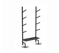 Estante De Almacenamiento For Esterilla Yoga Montado En La Pared, Soporte For For Colgar Con Gancho Inferior, 3/4/5/6/7 Niveles, Capacidad Carga 100 Kg For Gimnasio Casa(105x50x15cm)