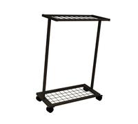 Estante de Almacenamiento for Raquetas de Tenis for el hogar, Duradero y almacenable, Carrito con Soporte for Raquetas de bádminton Deportivo con Ruedas, diseño de Rejilla Inferior(Black)