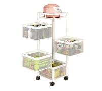 Estante de almacenamiento giratorio para cocina, organizador de verduras y frutas de 5 niveles que ahorra espacio para patatas, cebollas y más