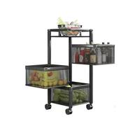 Estante de almacenamiento giratorio para cocina, organizador de verduras y frutas de 5 niveles que ahorra espacio para patatas, cebollas y más