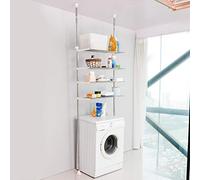 Estante de almacenamiento Hershii sobre inodoros y lavadoras, secadora, unidad de almacenamiento, postes dobles de tensión