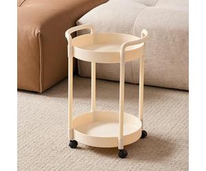Estante de almacenamiento, mesa de té con ruedas, mesa auxiliar pequeña móvil, mesita de noche, armario de sofá que se puede utilizar como un carrito pequeño