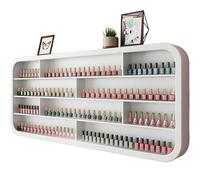 Estante de almacenamiento montado en la pared para esmalte de uñas, aceites esenciales y perfumes, estante de exhibición que ahorra espacio, ideal para salones y organización del hogar