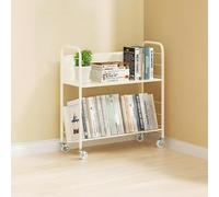 Estante de almacenamiento móvil con ruedas, diseño de hierro resistente para la organización del hogar, utilidad versátil para el hogar u oficina