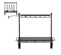 Estante de almacenamiento para acampar - Camping plegable | Estante de almacenamiento, mesa de camping plegable con estante de iluminación - Estante plegable robusto y portátil