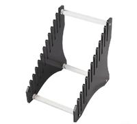 Estante de almacenamiento para CD y discos de vinilo, capacidad para hasta 12 álbumes, construcción acrílica para un uso duradero, perfecto para mantener las colecciones ordenadas y mostradas (negro)