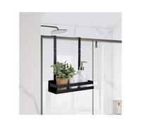 Estante de almacenamiento para despensa Orchid-over The Shower Door Caddy con ganchos seguros de acero