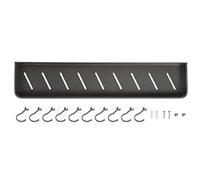 Estante de almacenamiento para ducha, estante organizador de baño de aluminio de primera calidad montado en la pared con ganchos para soporte para toallas y champú, 40 cm, 60 cm (60cm con 10 ganchos)