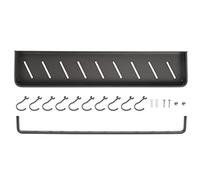 Estante de almacenamiento para ducha, estante organizador de baño de aluminio de primera calidad montado en la pared con ganchos para soporte para toallas y champú, 40 cm, 60 cm (60cm con palo y 10