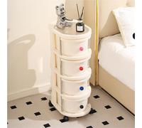 Estante de Almacenamiento para El Hogar, EstanteríA con Carrito, CajóN MóVil de MúLtiples Capas, Almacenamiento de Juguetes, Sala de Estar, Gabinete de Almacenamiento de Alto Valor Adecuado(4 Tier)