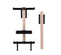 Estante De Almacenamiento para Equipo De Ciclismo - Montaje En Pared De 30 Cm | Portaequipajes Vertical para Bicicleta | Organizador De Madera Y Metal | Soporte para Gafas De Velocímetro para Casco |