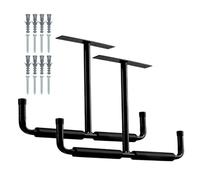 Estante de almacenamiento para garaje de alta resistencia | Perchas de montaje en techo de acero en forma de T | Portabicicletas de techo, colgadores de bicicletas, ganchos de escalera, organ