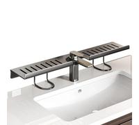 Estante de almacenamiento para grifo - escurridor de cocina sin taladro, acero carbono, estante grifo extraíble almacenamiento de baño - para jabón de esponja cepillo champú productos de aseo ducha